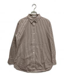 23区（ニジュウサンク）の古着「CANCLINI ベーシック シャツ」｜ブラウン×ホワイト