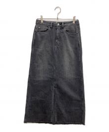Healthy DENIM（ヘルシーデニム）の古着「Pear Maxiデニムスカート」｜ブラック