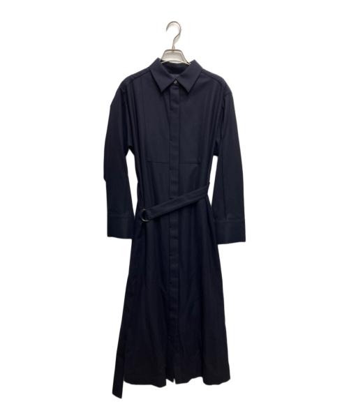 UNTITLED（アンタイトル）UNTITLED (アンタイトル) メリノウールシャツワンピース ネイビー サイズ:2の古着・服飾アイテム
