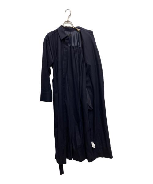 UNTITLED（アンタイトル）UNTITLED (アンタイトル) メリノウールシャツワンピース ネイビー サイズ:2の古着・服飾アイテム