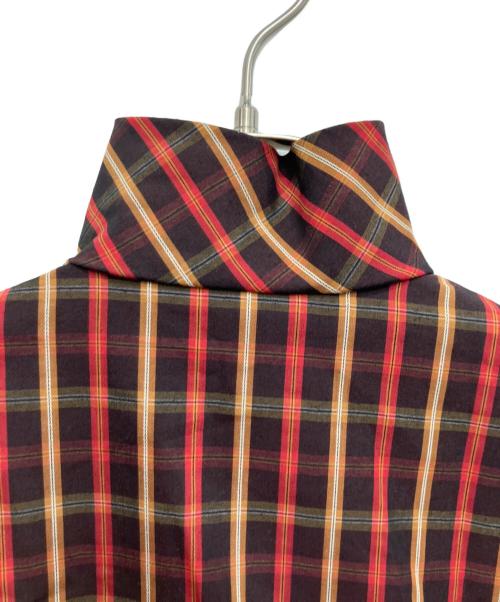 NARA CAMICIE（ナラカミーチェ）NARA CAMICIE (ナラカミーチェ) フリルブラウス ブラウンの古着・服飾アイテム