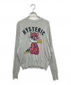Hysteric Glamourヒステリックグラマー）の古着「CAT DOPE編込 プルオーバー」｜グレー