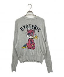 Hysteric Glamour（ヒステリックグラマー）の古着「CAT DOPE編込 プルオーバー」｜グレー