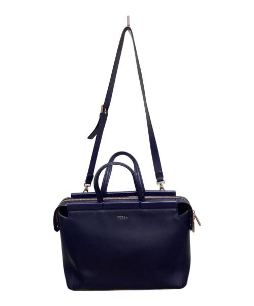 FURLA（フルラ）FURLA (フルラ) 2WAYショルダーバッグ ネイビーの古着・服飾アイテム