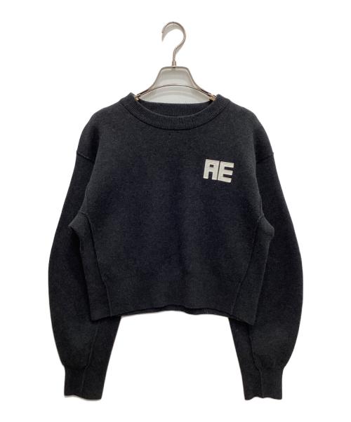Adam et Rope（アダム エ ロペ）Adam et Rope (アダム エ ロペ) フェルト刺しゅうニットプルオーバー グレー サイズ:36の古着・服飾アイテム