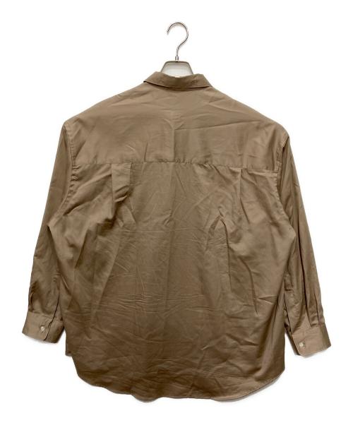 Graphpaper（グラフペーパー）Graphpaper (グラフペーパー) Silicon Poplin Oversized Regular Collar Shirt ベージュ サイズ:1の古着・服飾アイテム