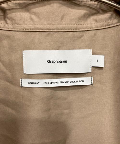 Graphpaper（グラフペーパー）Graphpaper (グラフペーパー) Silicon Poplin Oversized Regular Collar Shirt ベージュ サイズ:1の古着・服飾アイテム