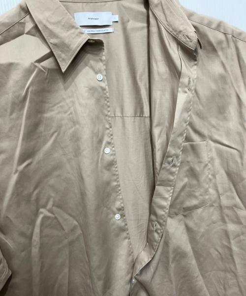 Graphpaper（グラフペーパー）Graphpaper (グラフペーパー) Silicon Poplin Oversized Regular Collar Shirt ベージュ サイズ:1の古着・服飾アイテム