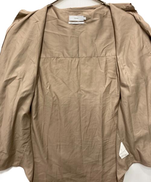 Graphpaper（グラフペーパー）Graphpaper (グラフペーパー) Silicon Poplin Oversized Regular Collar Shirt ベージュ サイズ:1の古着・服飾アイテム