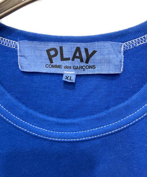 PLAY COMME des GARCONS（プレイコムデギャルソン）PLAY COMME des GARCONS (プレイコムデギャルソン) 製品染めハートワッペンTシャツ ブルー サイズ:XLの古着・服飾アイテム
