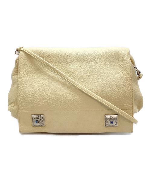 BALLY（バリー）BALLY (バリー) オーストリッチ切替ショルダーバッグ ブラックの古着・服飾アイテム