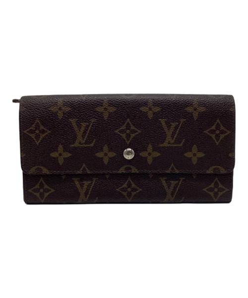 LOUIS VUITTON（ルイ ヴィトン）LOUIS VUITTON (ルイ ヴィトン) 旧ポシェット・ポルトモネクレディロングウォレット ブラウンの古着・服飾アイテム
