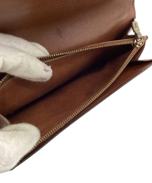 LOUIS VUITTON（ルイ ヴィトン）LOUIS VUITTON (ルイ ヴィトン) 旧ポシェット・ポルトモネクレディロングウォレット ブラウンの古着・服飾アイテム