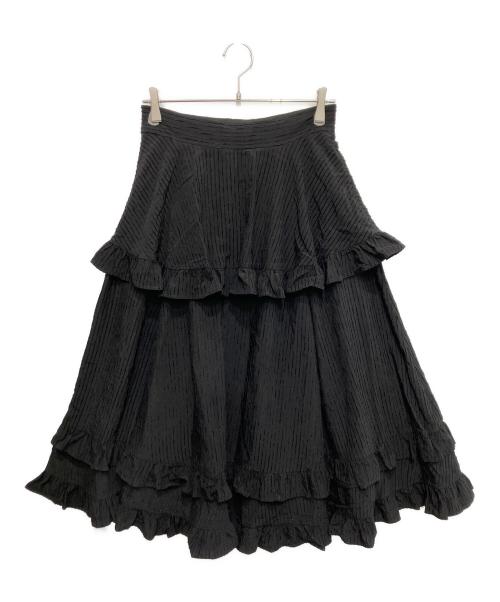 Tnewties（トゥエンティーズ）TNEWTIES (トゥエンティーズ) レイヤードフリルスカート ブラック サイズ:FREEの古着・服飾アイテム