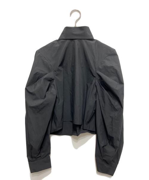 RIM.ARK（リムアーク）RIM.ARK (リムアーク) フォールデッドネックタックブラウス ブラック サイズ:36の古着・服飾アイテム