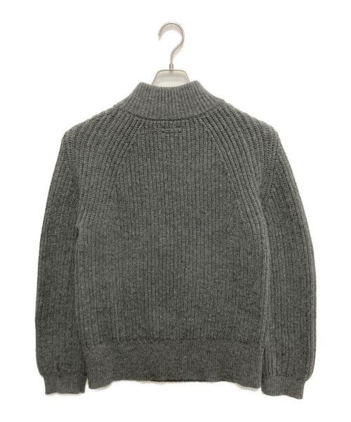 BLUE BLUE（ブルーブルー）BLUE BLUE (ブルーブルー) ウールハーフジップニット グレー サイズ:２の古着・服飾アイテム