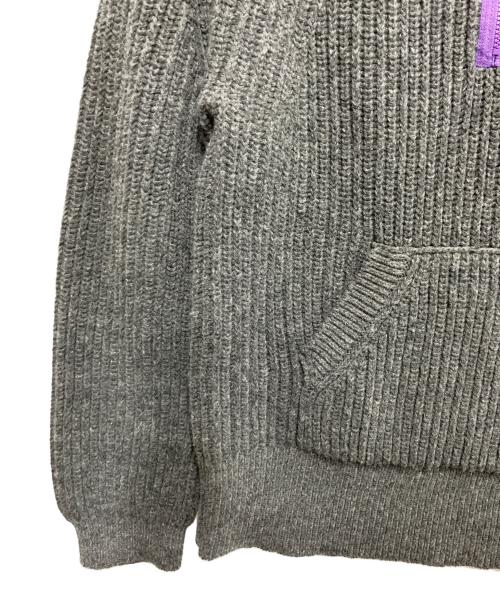 BLUE BLUE（ブルーブルー）BLUE BLUE (ブルーブルー) ウールハーフジップニット グレー サイズ:２の古着・服飾アイテム