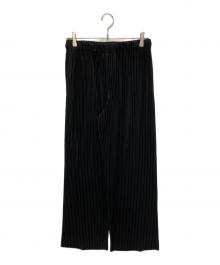 HOMME PLISSE ISSEY MIYAKE（オム プリッセ イッセイ ミヤケ）の古着「26SSプリーツワイドパンツ」｜ブラック