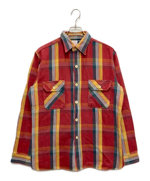 WAREHOUSE（ウエアハウス）WAREHOUSE (ウエアハウス) ヘビーネルシャツ レッド サイズ:17-17 1/2の古着・服飾アイテム