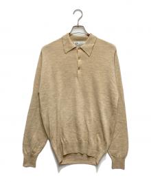 JOHN SMEDLEY（ジョンスメドレー）の古着「ニットポロシャツ」｜ベージュ