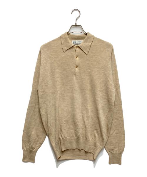 JOHN SMEDLEY（ジョンスメドレー）JOHN SMEDLEY (ジョンスメドレー) ニットポロシャツ ベージュ サイズ:42の古着・服飾アイテム