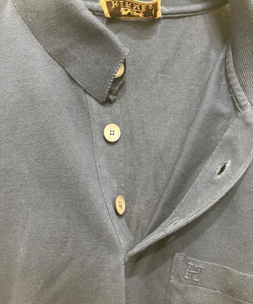 HERMES（エルメス）HERMES (エルメス) Hロゴポロシャツ ネイビー サイズ:Mの古着・服飾アイテム