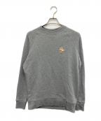 maison kitsuneメゾンキツネ）の古着「クルーネックスウェット」｜グレー
