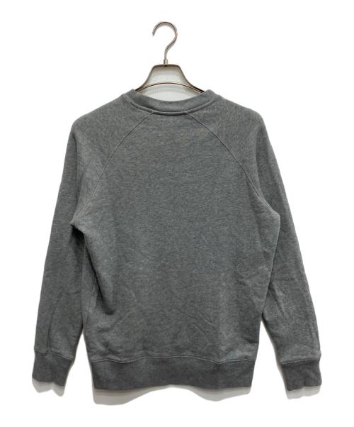 maison kitsune（メゾンキツネ）maison kitsune (メゾンキツネ) クルーネックスウェット グレー サイズ:XSの古着・服飾アイテム