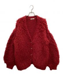 Andequal（アンドコール）の古着「unique button knit cardigan」｜レッド
