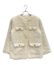 HER LIP TO（ハーリップトゥ）の古着「Royal Faux Fur Coat」｜アイボリー