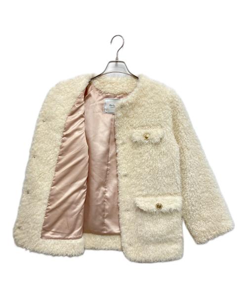 HER LIP TO（ハーリップトゥ）HER LIP TO (ハーリップトゥ) Royal Faux Fur Coat アイボリー サイズ:Sの古着・服飾アイテム