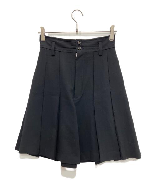 COMME des GARCONS（コムデギャルソン）COMME des GARCONS (コムデギャルソン) ウールプリーツキュロットスカート ブラック サイズ:Sの古着・服飾アイテム