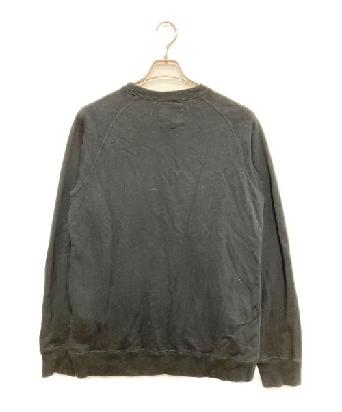 sacai（サカイ）sacai (サカイ) プリント クルーネック スウェット ブラック サイズ:2の古着・服飾アイテム