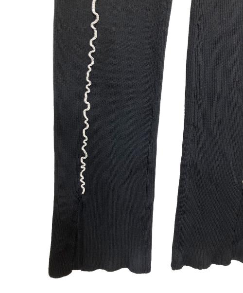 soduk（スドーク）soduk (スドーク) リブニットパンツ ブラック サイズ:FREEの古着・服飾アイテム