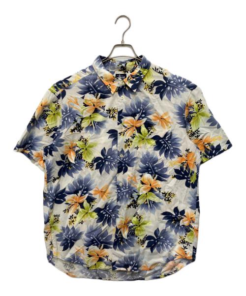 stussy（ステューシー）stussy (ステューシー) 90'sアロハシャツ ホワイト×ブルー サイズ:XLの古着・服飾アイテム