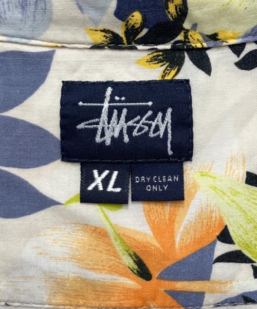 stussy（ステューシー）stussy (ステューシー) 90'sアロハシャツ ホワイト×ブルー サイズ:XLの古着・服飾アイテム