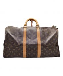 LOUIS VUITTON（ルイ ヴィトン）の古着「キーポル45バンドリエールボストンバッグ」｜ブラウン