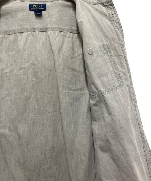 POLO RALPH LAUREN（ポロ・ラルフローレン）POLO RALPH LAUREN (ポロ・ラルフローレン) ワークシャンブレーシャツ グレー サイズ:XLの古着・服飾アイテム