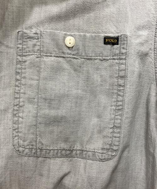 POLO RALPH LAUREN（ポロ・ラルフローレン）POLO RALPH LAUREN (ポロ・ラルフローレン) ワークシャンブレーシャツ グレー サイズ:XLの古着・服飾アイテム