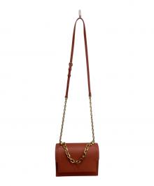 CHARLES & KEITH（チャールズアンドキース）の古着「フロントフラップ チェーンハンドルクロスボディバッグ」｜ブラウン