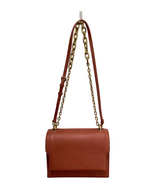 CHARLES & KEITH（チャールズアンドキース）CHARLES & KEITH (チャールズアンドキース) フロントフラップ チェーンハンドルクロスボディバッグ ブラウンの古着・服飾アイテム