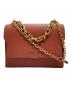 中古・古着 CHARLES & KEITH (チャールズアンドキース) フロントフラップ チェーンハンドルクロスボディバッグ ブラウン：5000円