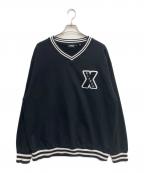 X-LARGEエクストララージ）の古着「Vネックスウェット」｜ブラック