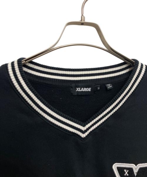 X-LARGE（エクストララージ）X-LARGE (エクストララージ) Vネックスウェット ブラック サイズ:XLの古着・服飾アイテム