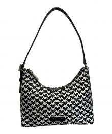 Kate Spade（ケイトスペード）の古着「サムアイコン ハート ジャガードバッグ」｜ホワイト×ブラック