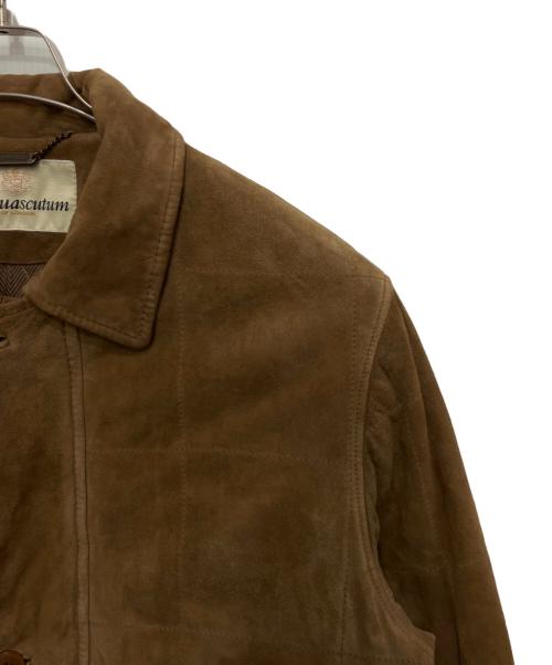 Aquascutum（アクアスキュータム）Aquascutum (アクアスキュータム) スウェードハンティングコート ブラウン サイズ:50の古着・服飾アイテム