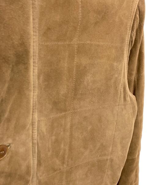 Aquascutum（アクアスキュータム）Aquascutum (アクアスキュータム) スウェードハンティングコート ブラウン サイズ:50の古着・服飾アイテム