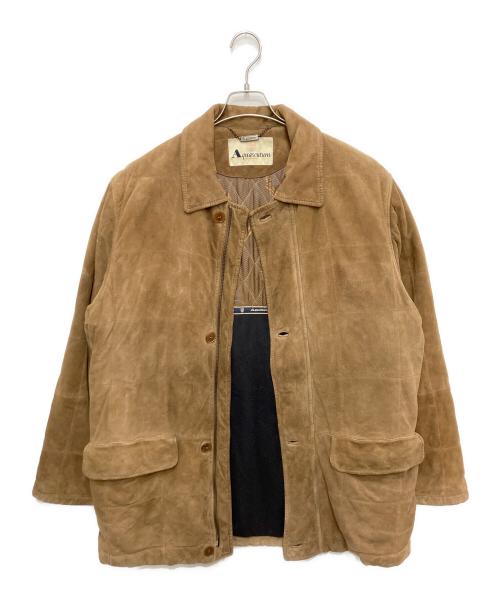 Aquascutum（アクアスキュータム）Aquascutum (アクアスキュータム) スウェードハンティングコート ブラウン サイズ:50の古着・服飾アイテム