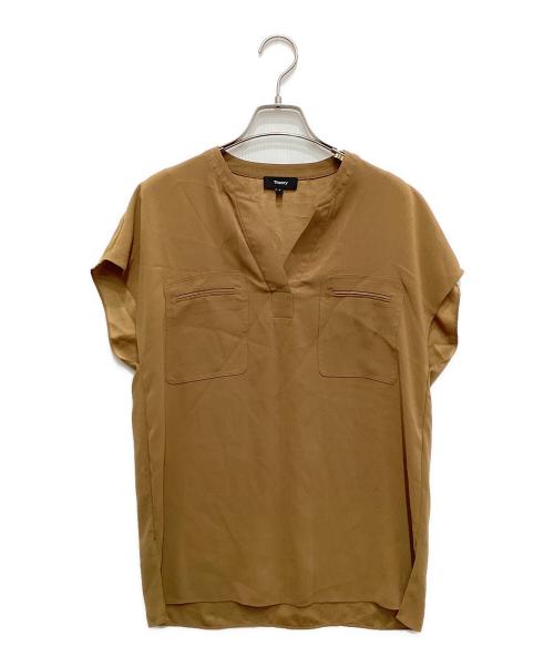 theory（セオリー）theory (セオリー) Powder Crepe PKT Popover N ブラウン サイズ:Sの古着・服飾アイテム