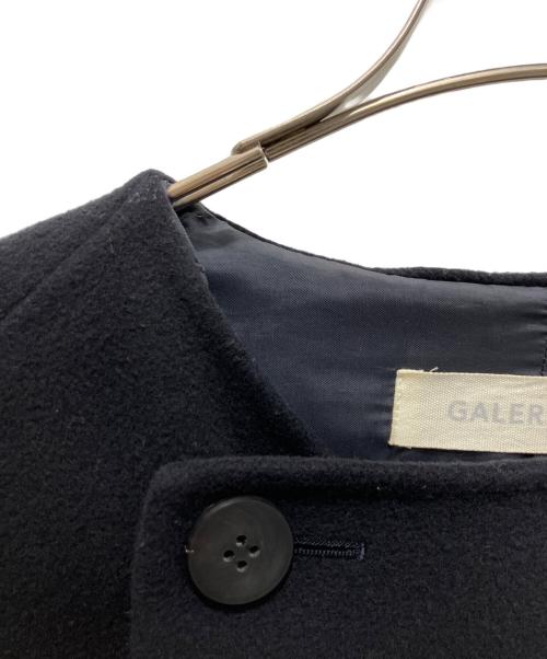 GALERIE VIE（ギャルリーヴィー）GALERIE VIE (ギャルリーヴィー) ダブルフェイスノーカラーコート ネイビー サイズ:36の古着・服飾アイテム